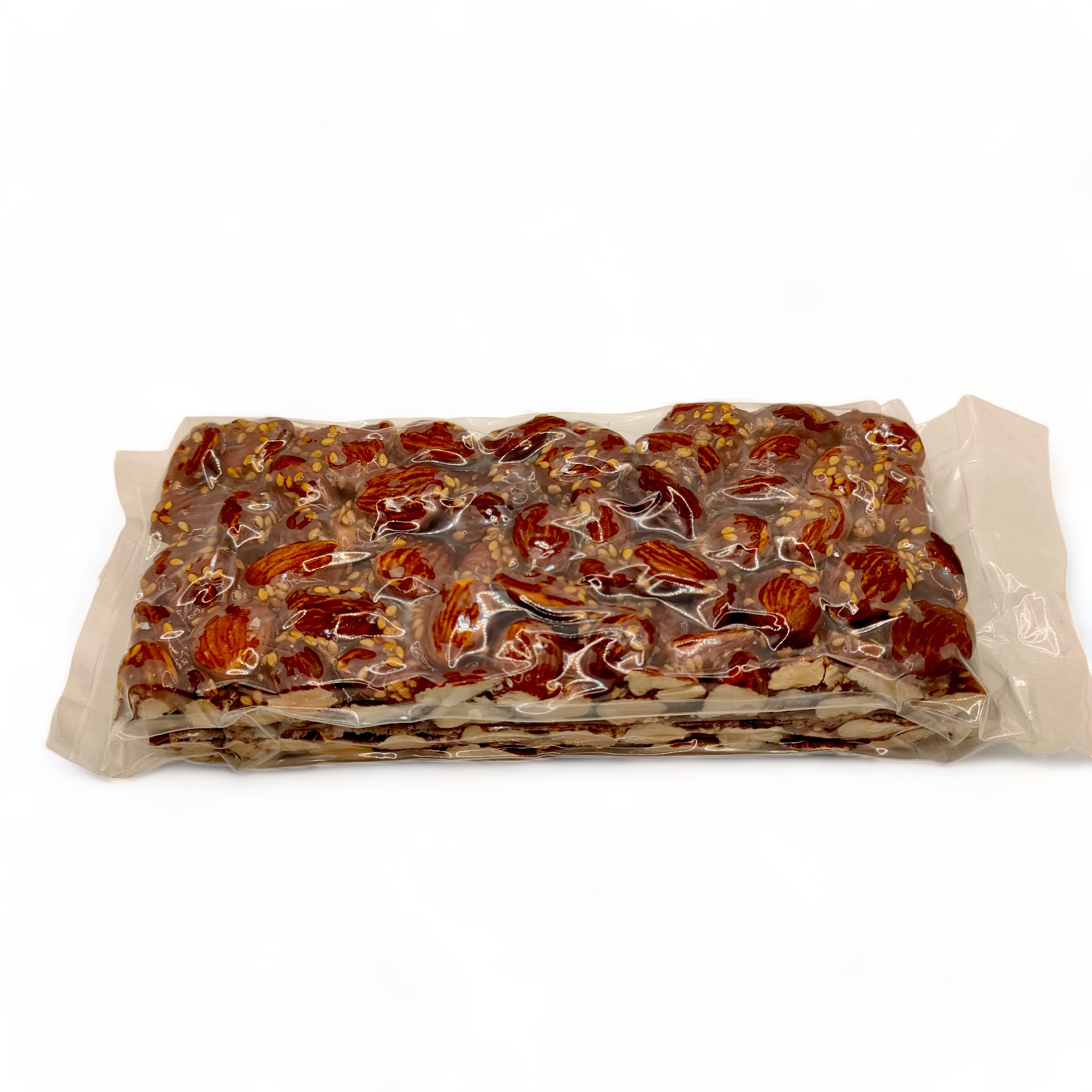 Turron de guirlache con almendras Marconas